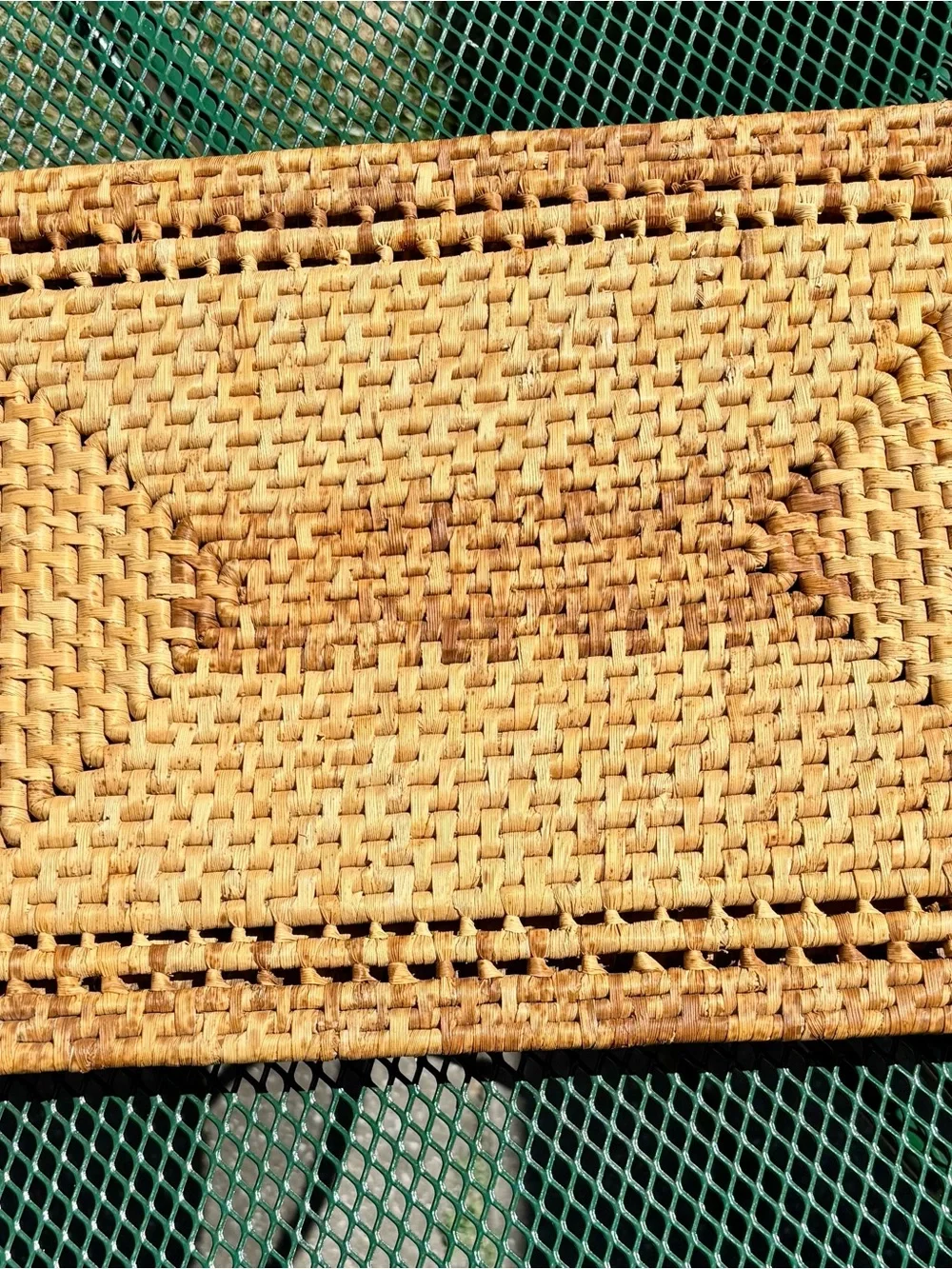 Woven Natural and Brown Rectangular Placemats - Set of 4